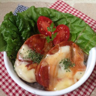 ハンバーグ丼♪